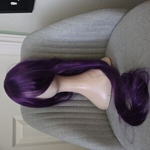 Extra Long Silky Purple Wig, NWT